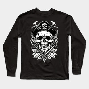 Skull pirate ink Long Sleeve T-Shirt